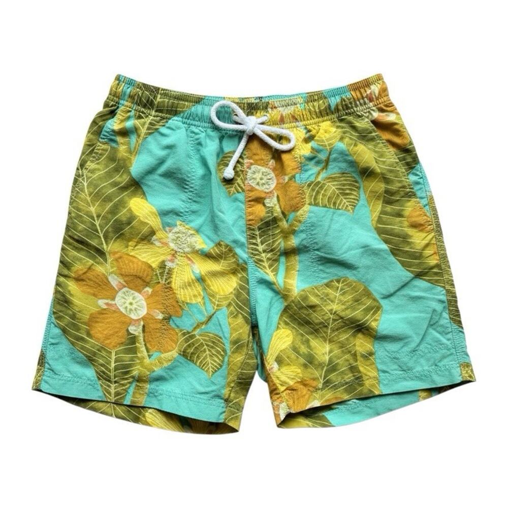 Tommy Bahama Men's Swim Trunks Tropical Floral Drawstring Mesh Lined S- 30in A07
